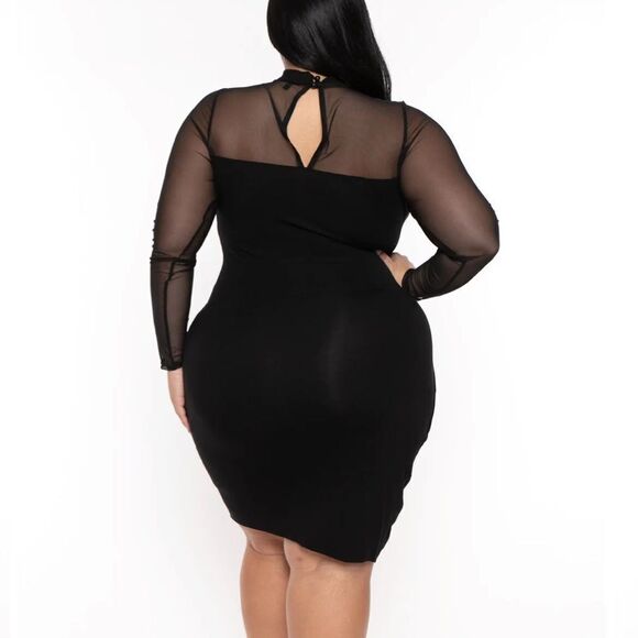 CURVY SENSE PLUS SIZE GISELA FRONT TWIST DRESS- BLACK 3X NWT in packaging - Picture 5 of 7